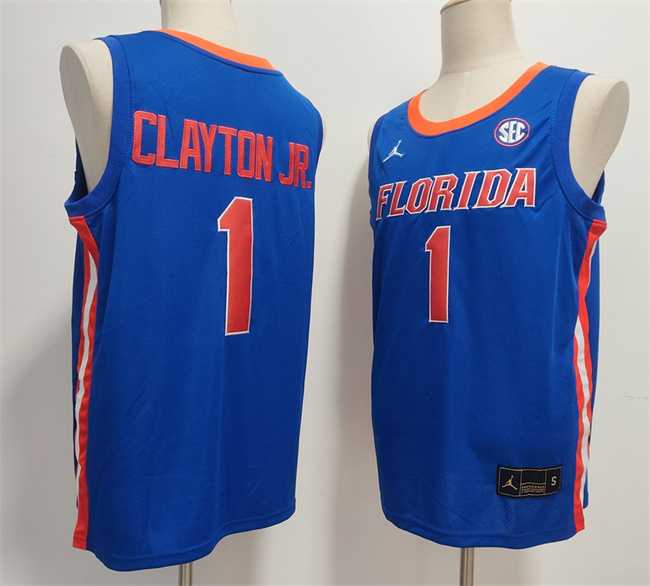 Mens Florida Gators #1 Walter Clayton Jr. Royal Stitched Basketball Jersey->college and high school->NBA Jersey